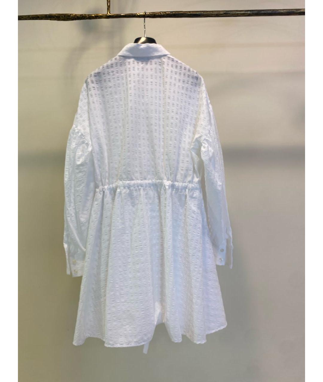 MSGM Белое хлопковое повседневное платье, фото 2