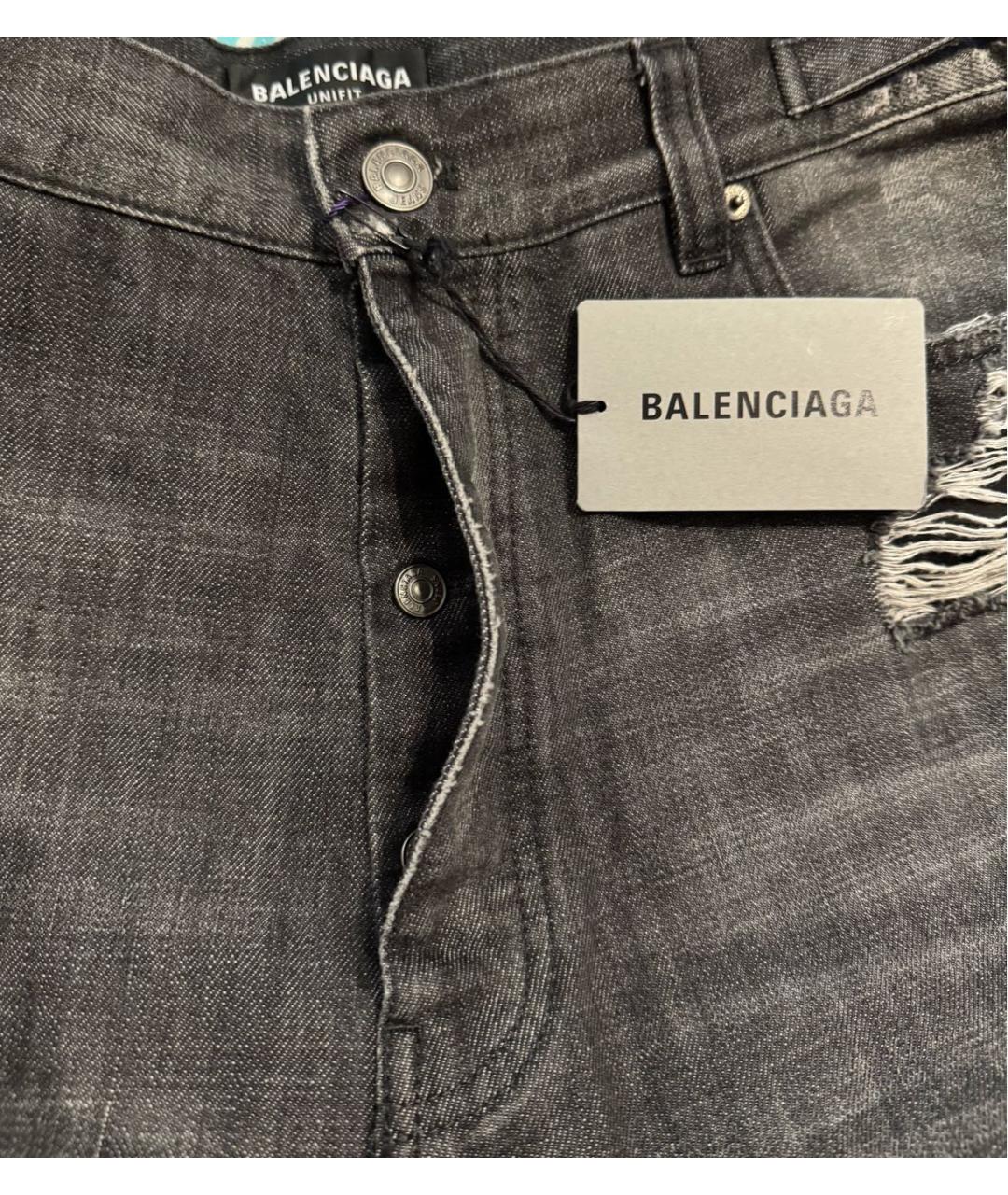 BALENCIAGA Антрацитовые прямые джинсы, фото 5