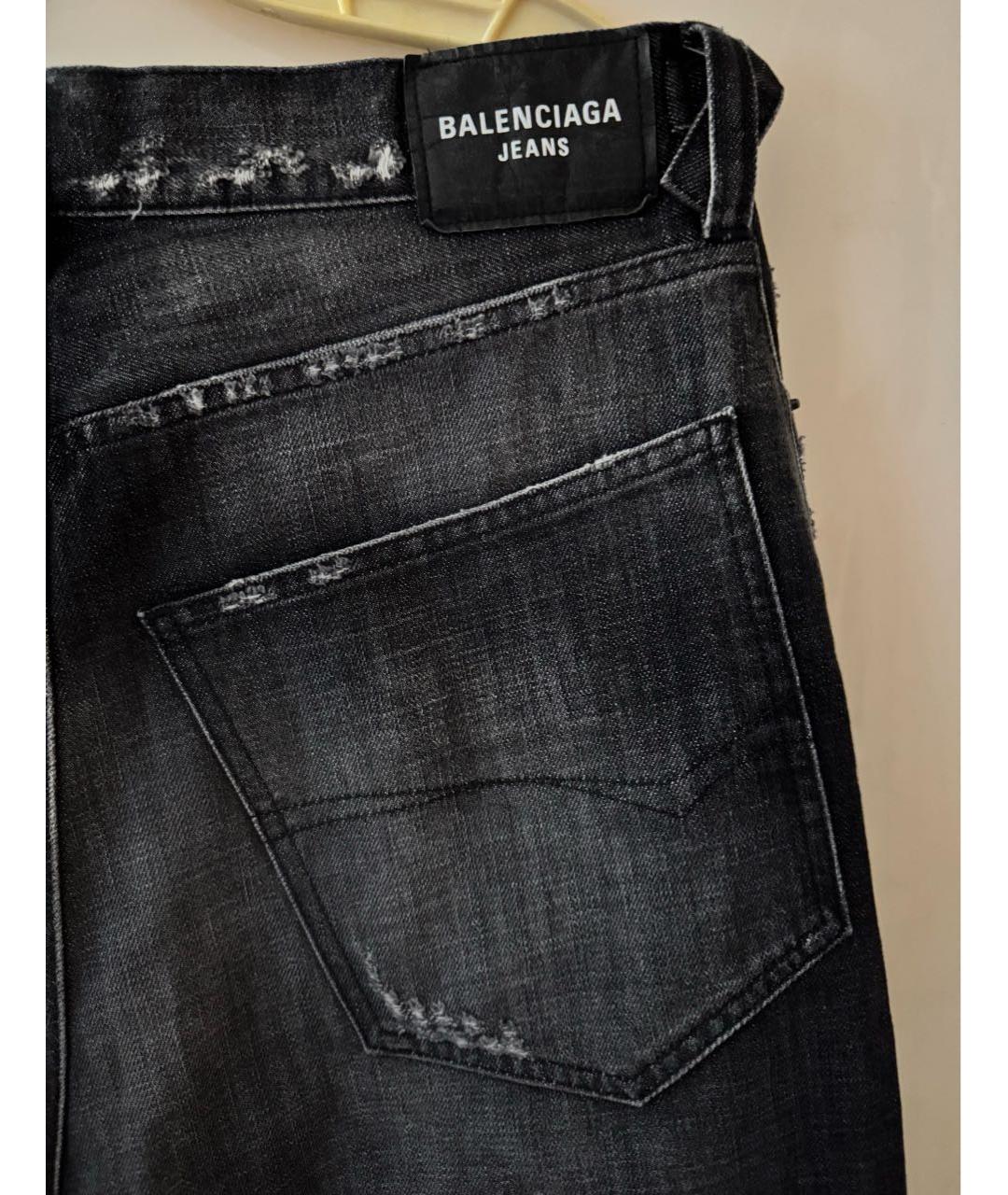 BALENCIAGA Антрацитовые прямые джинсы, фото 4