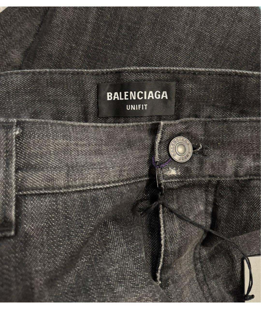 BALENCIAGA Антрацитовые прямые джинсы, фото 7