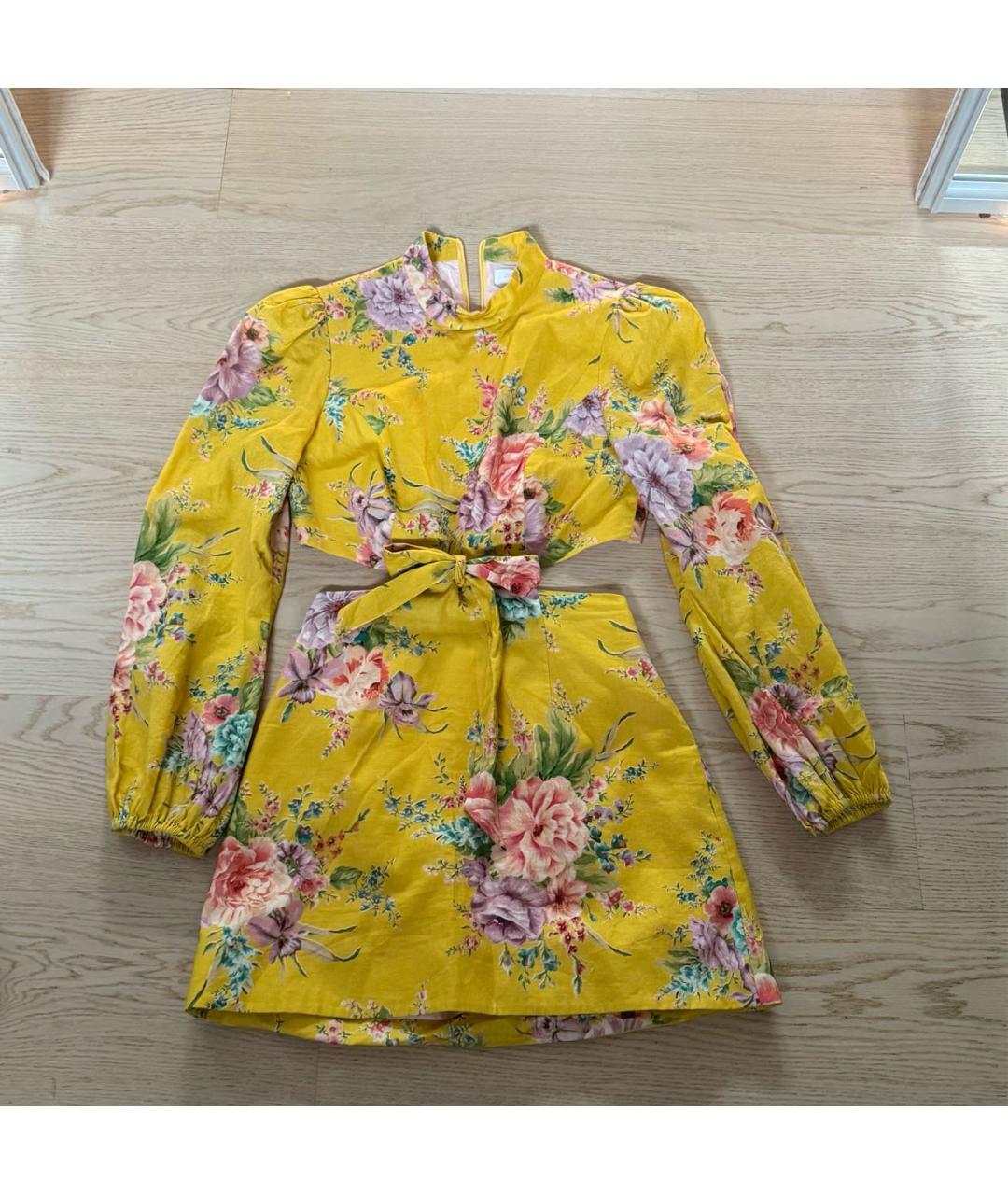 ZIMMERMANN Желтое хлопковое повседневное платье, фото 5