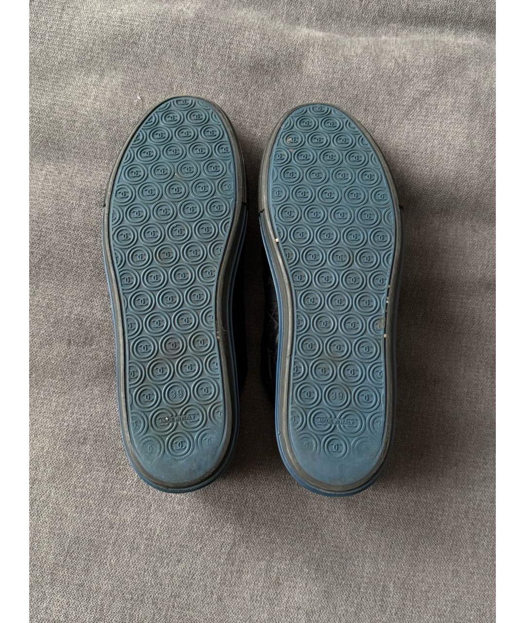 CHANEL Черные кожаные кеды, фото 7