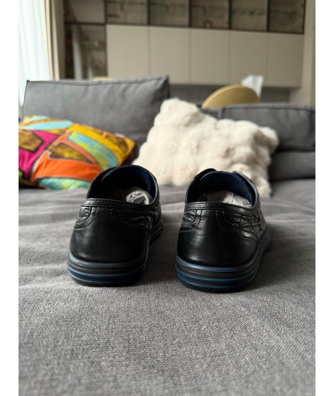 CHANEL Черные кожаные кеды, фото 4
