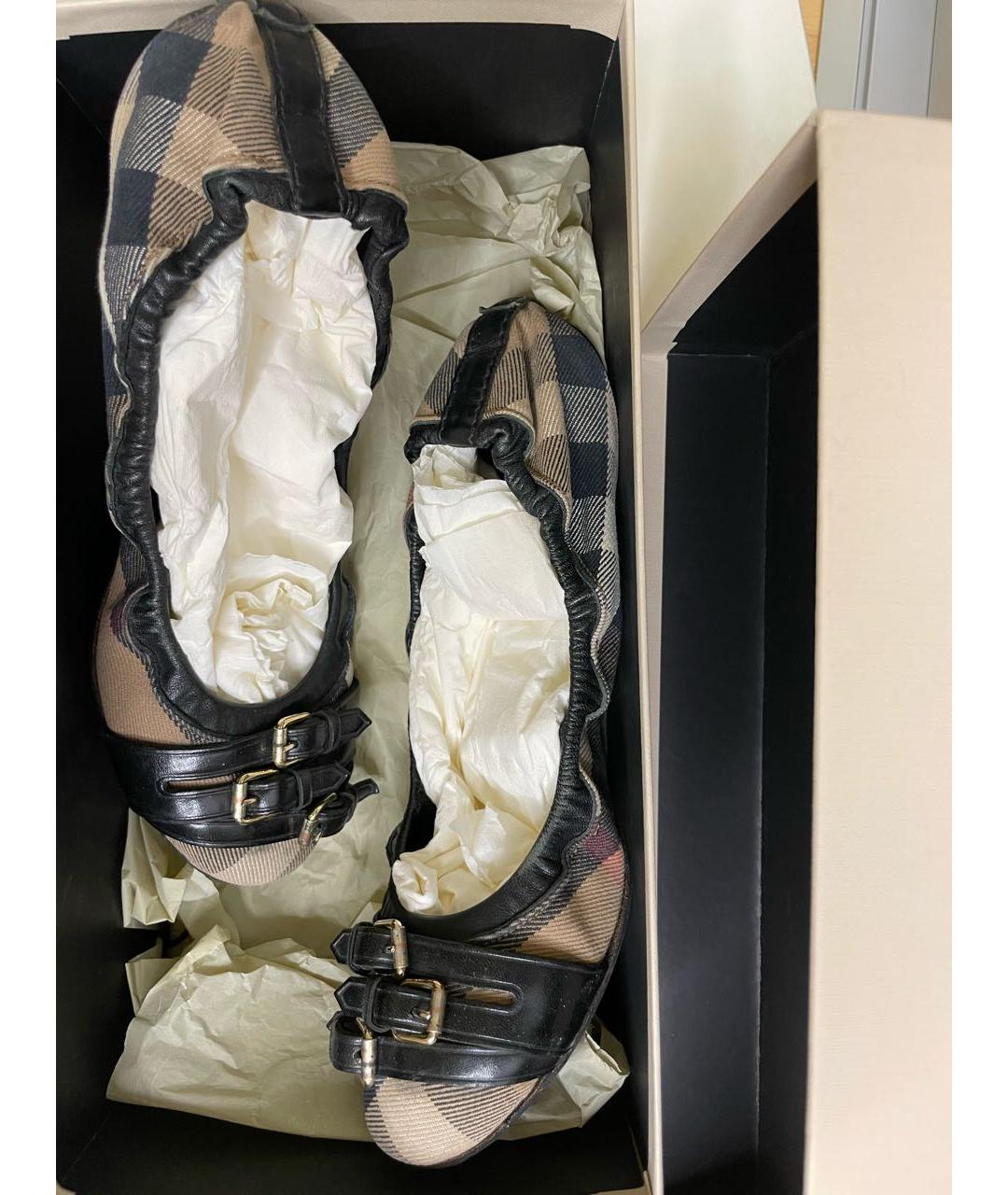 BURBERRY Мульти текстильные балетки, фото 4
