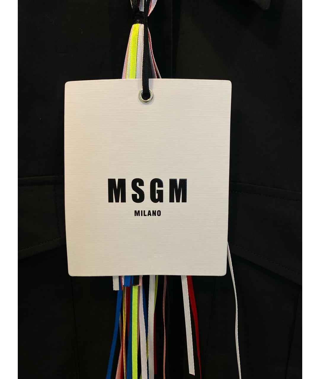 MSGM Черное полиэстеровое повседневное платье, фото 3