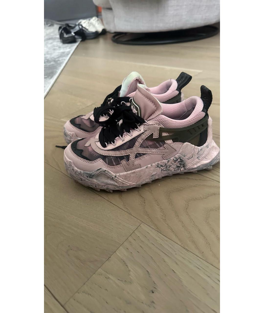 OFF-WHITE Розовые кроссовки, фото 2