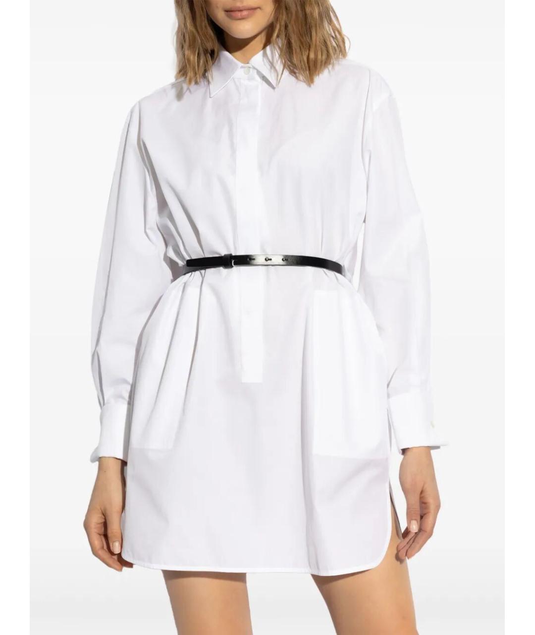 MAX MARA Белое хлопковое повседневное платье, фото 3