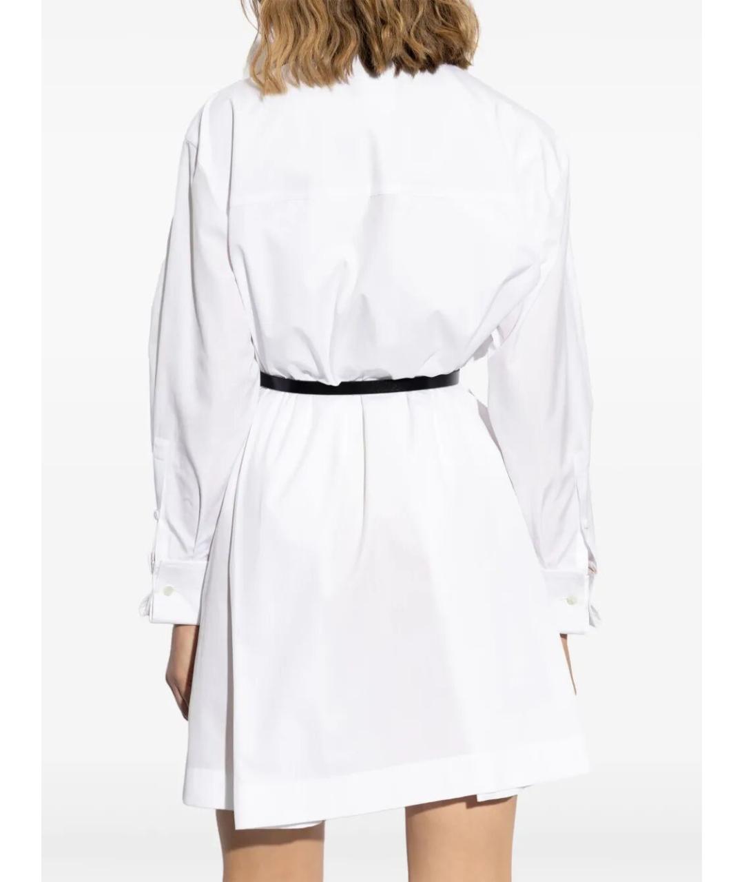 MAX MARA Белое хлопковое повседневное платье, фото 2