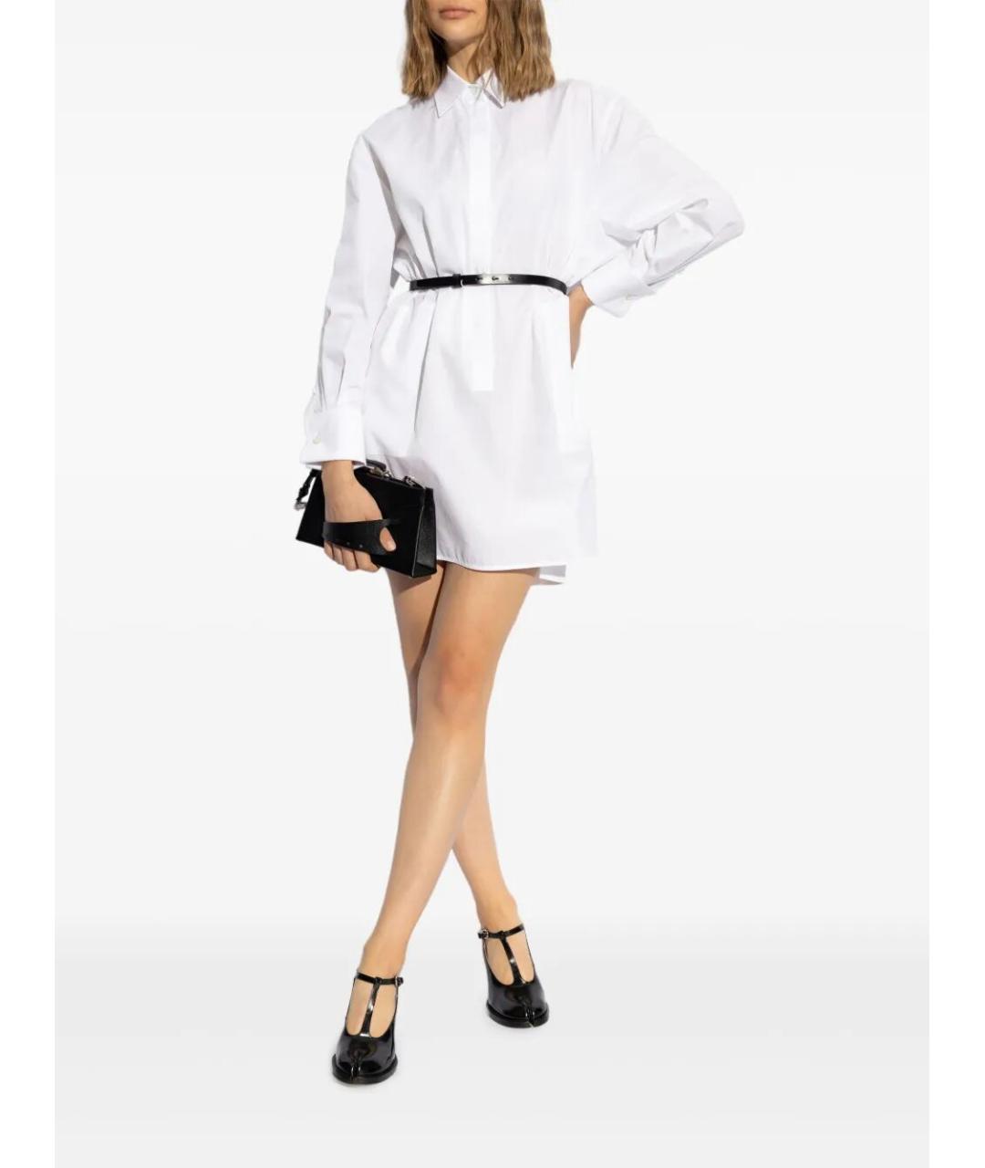MAX MARA Белое хлопковое повседневное платье, фото 5