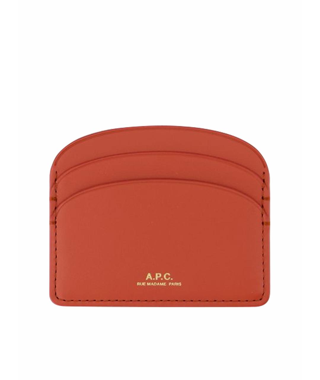 A.P.C. Красный кожаный кардхолдер, фото 1