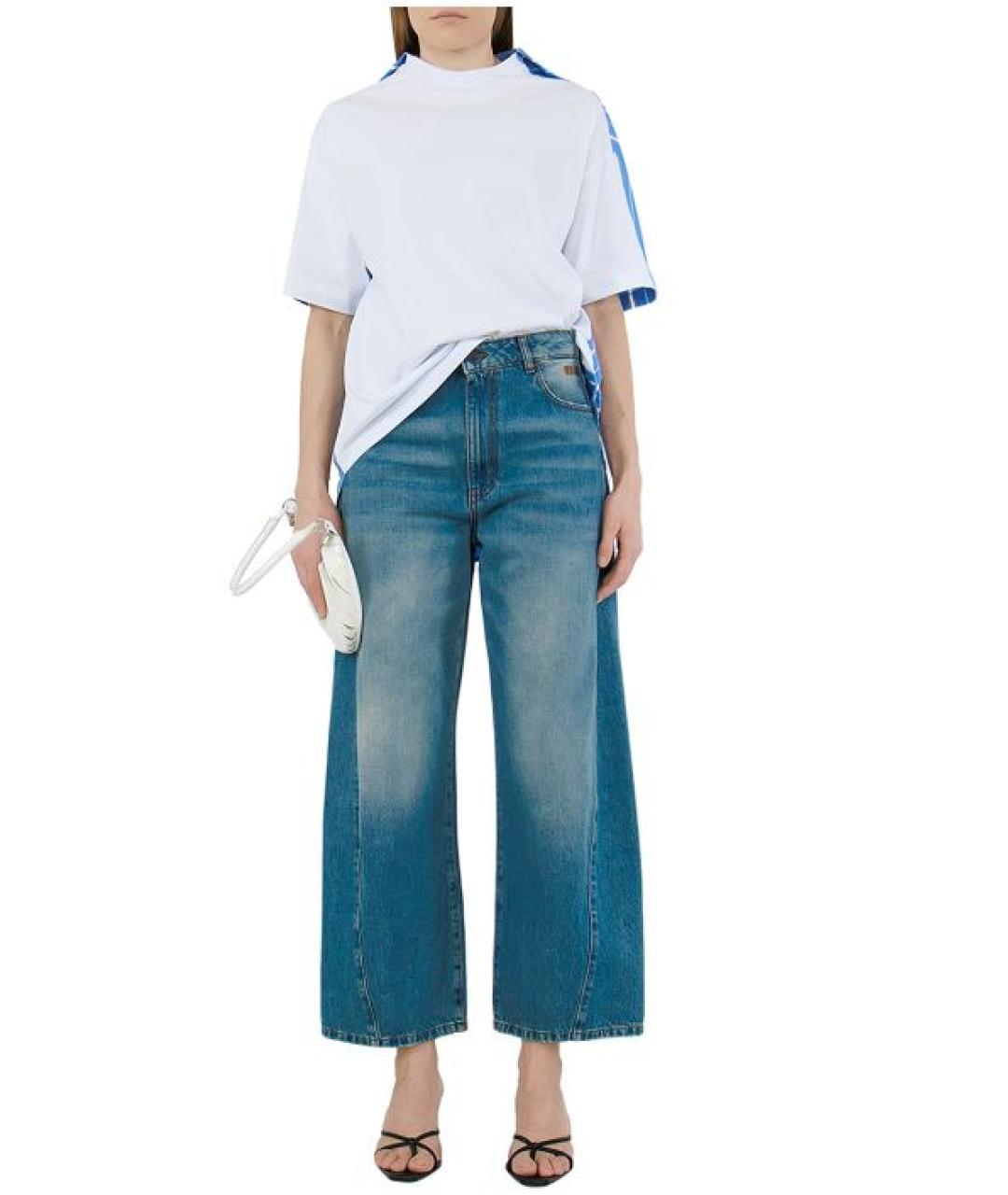 MSGM Синие хлопковые прямые джинсы, фото 3