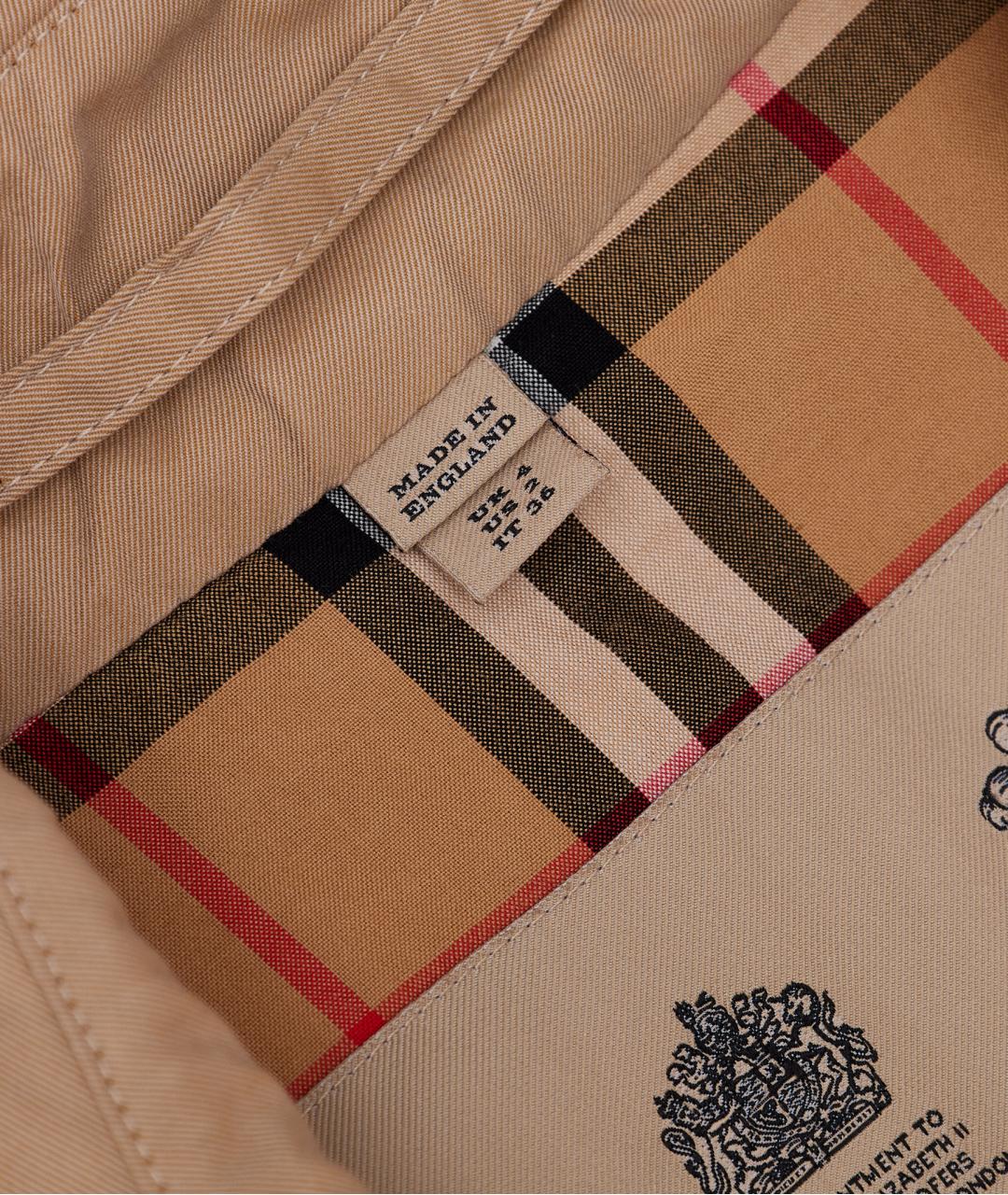 BURBERRY Бежевый хлопковый тренч/плащ, фото 5