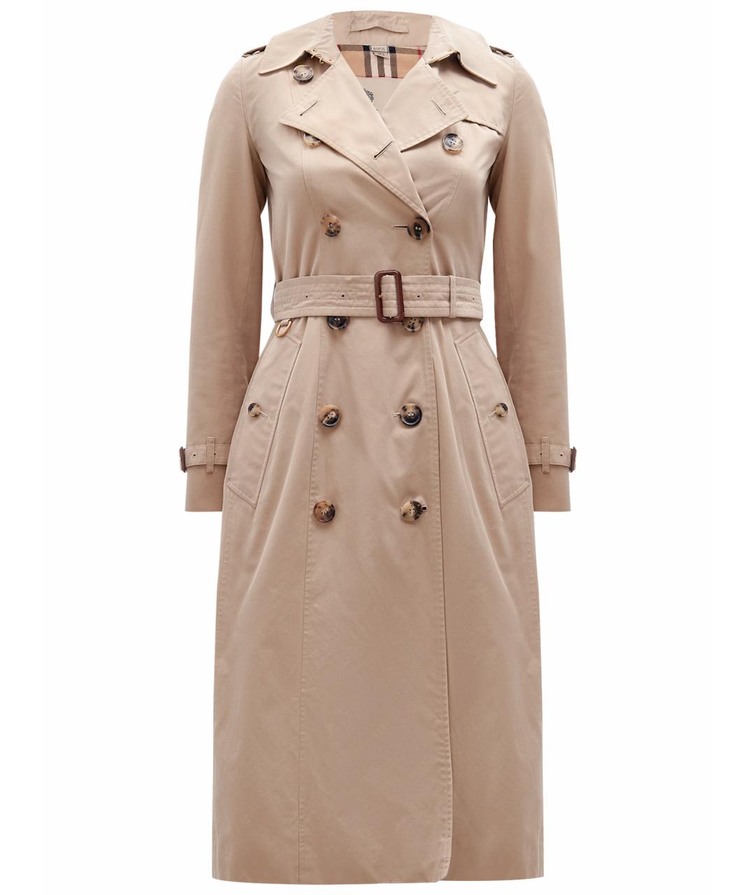BURBERRY Бежевый хлопковый тренч/плащ, фото 1