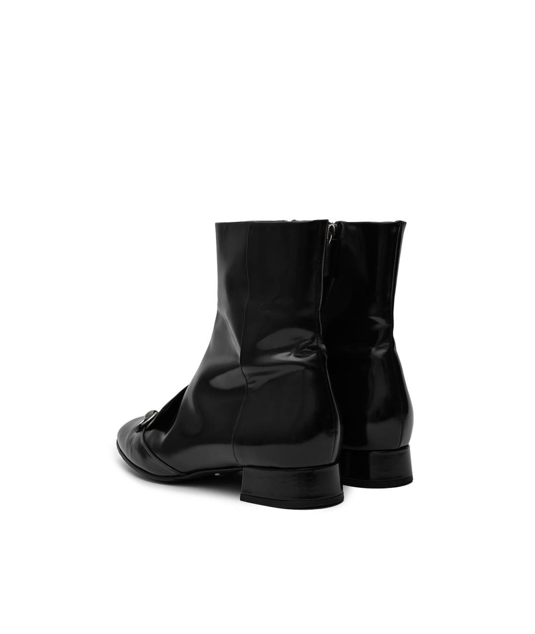 GUCCI Черные полусапоги из лакированной кожи, фото 3