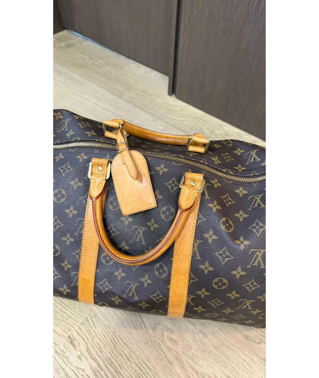 LOUIS VUITTON Коричневая дорожная/спортивная сумка, фото 8