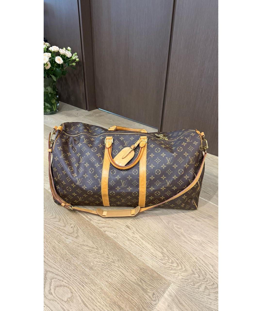 LOUIS VUITTON Коричневая дорожная/спортивная сумка, фото 9