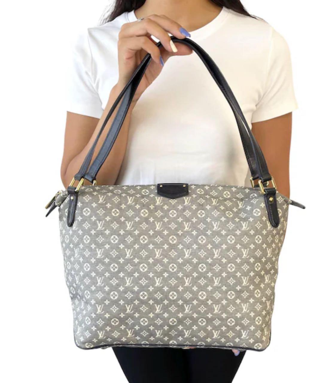 LOUIS VUITTON Серая деним сумка тоут, фото 7