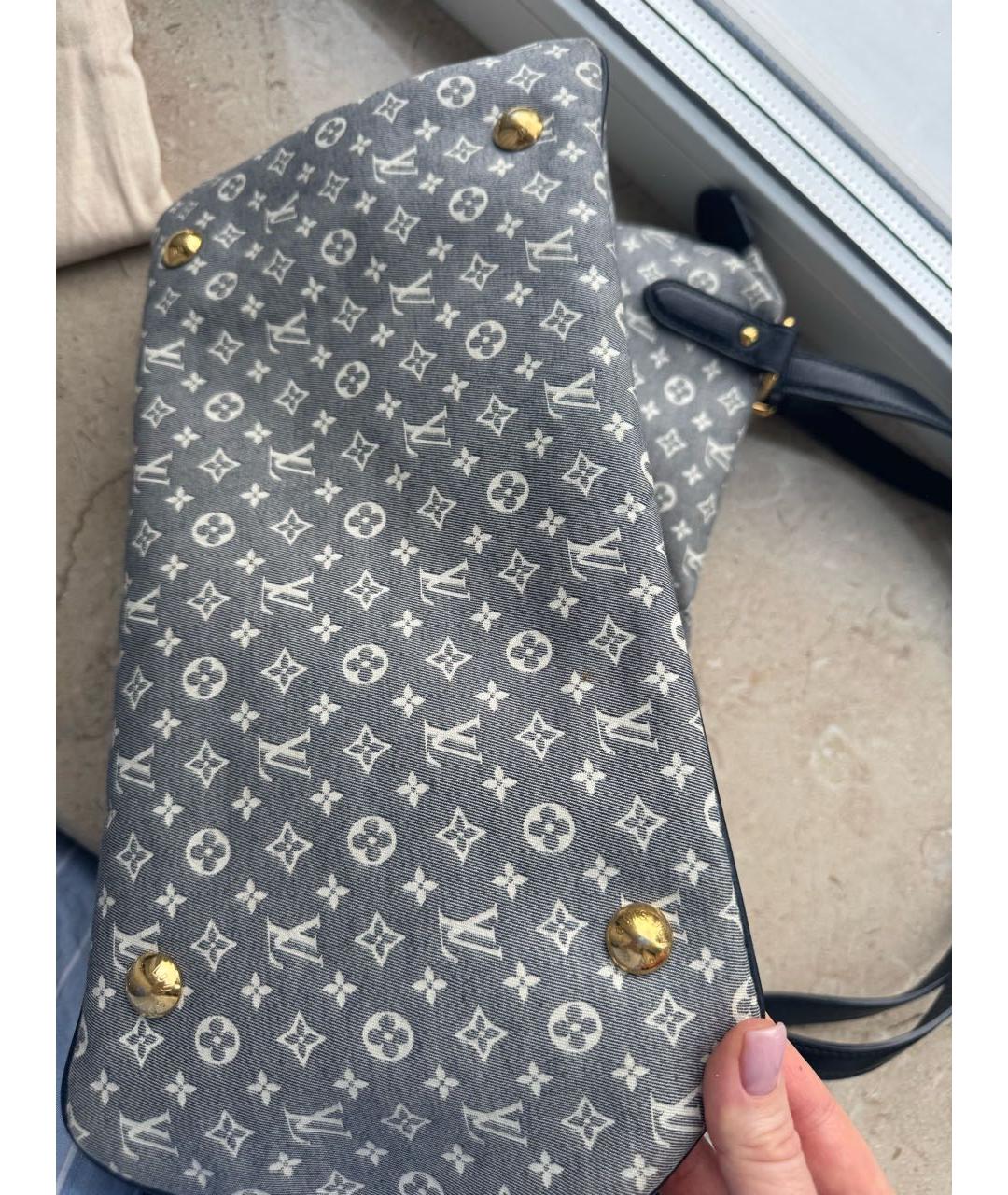 LOUIS VUITTON Серая деним сумка тоут, фото 3