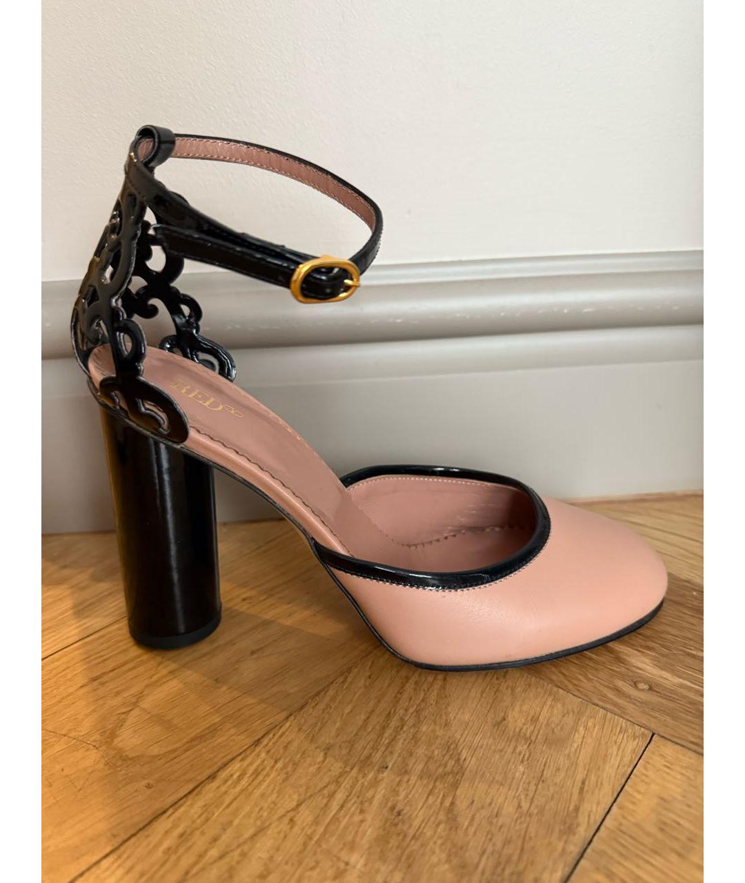 RED VALENTINO Бежевые кожаные туфли, фото 5