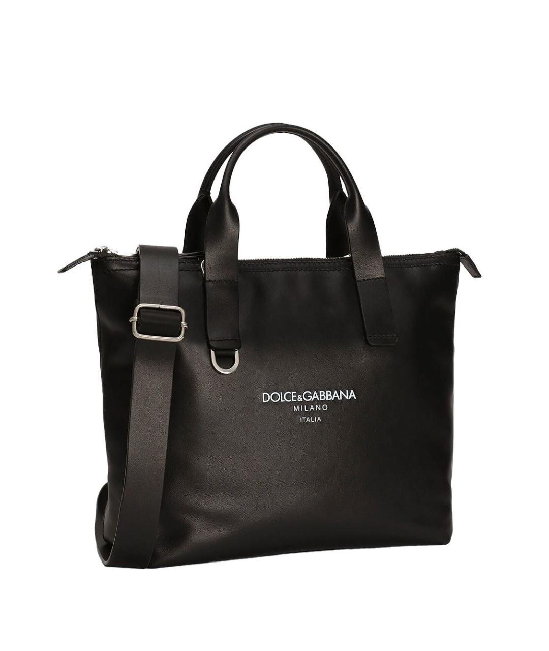 DOLCE&GABBANA Черная сумка тоут, фото 2