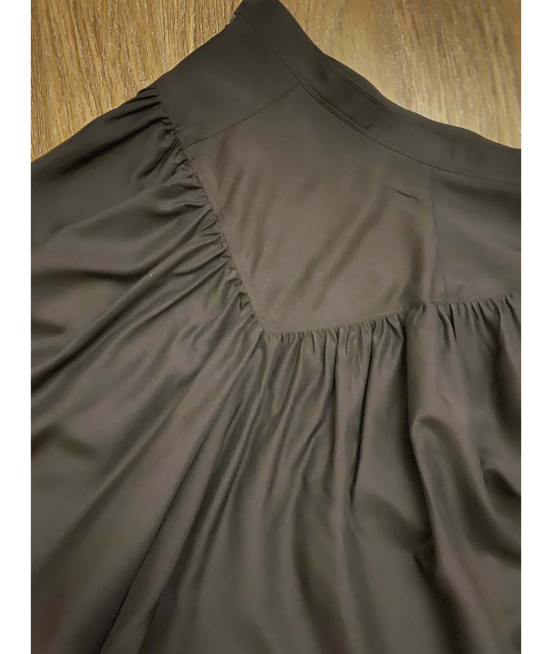 SAINT LAURENT Черная шелковая юбка мини, фото 4