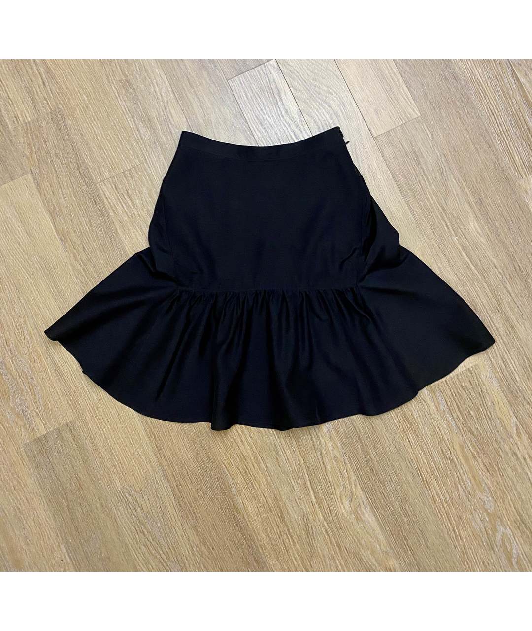 SAINT LAURENT Черная шелковая юбка мини, фото 7