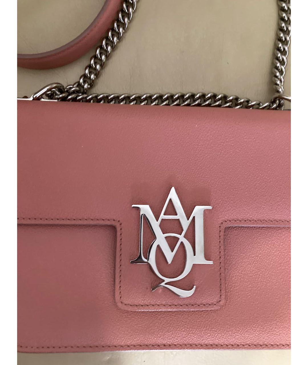 MCQ ALEXANDER MCQUEEN Коралловая кожаная сумка через плечо, фото 6