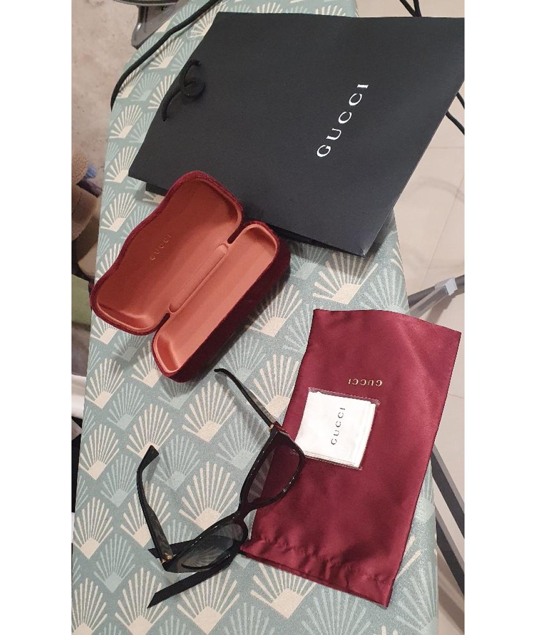 GUCCI Черные пластиковые солнцезащитные очки, фото 4