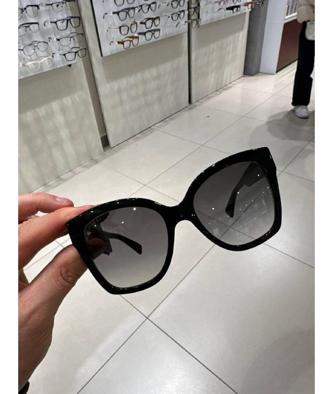 GUCCI Черные пластиковые солнцезащитные очки, фото 7
