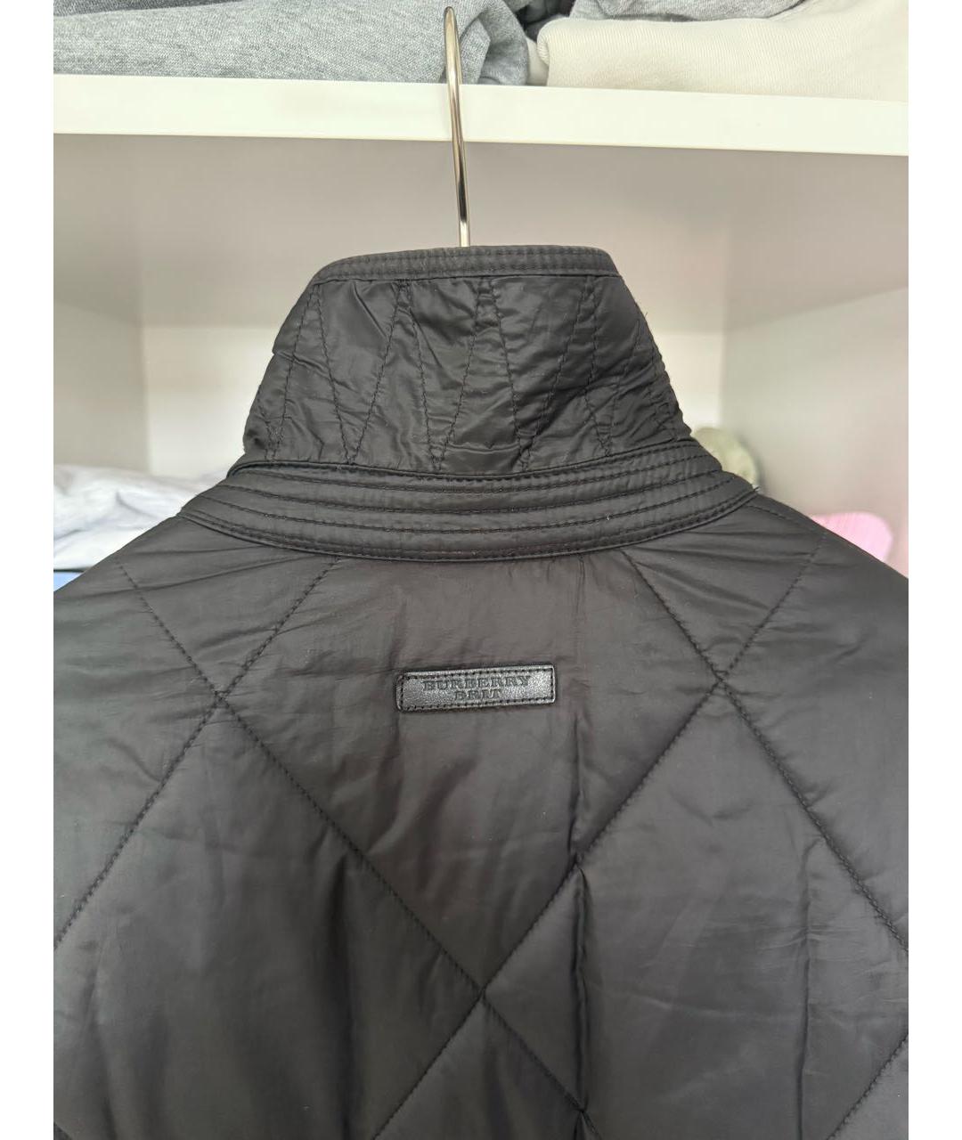 BURBERRY Черная полиэстеровая куртка, фото 6