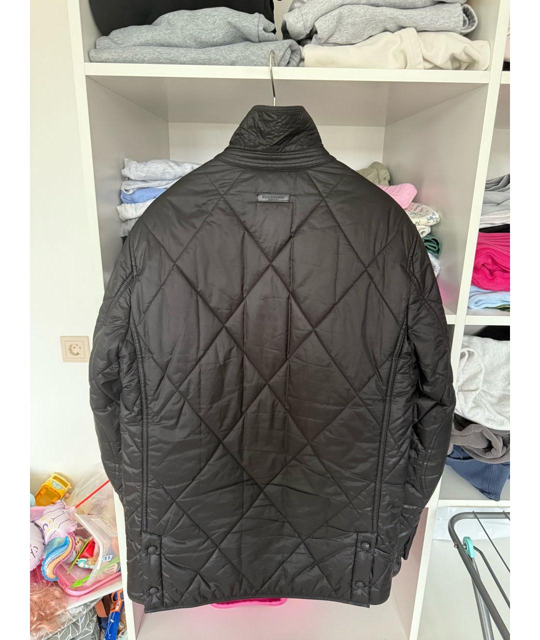BURBERRY Черная полиэстеровая куртка, фото 2