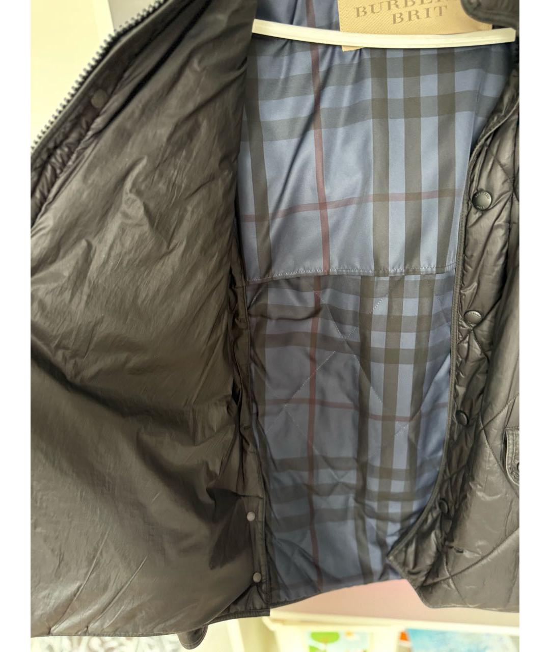 BURBERRY Черная полиэстеровая куртка, фото 8