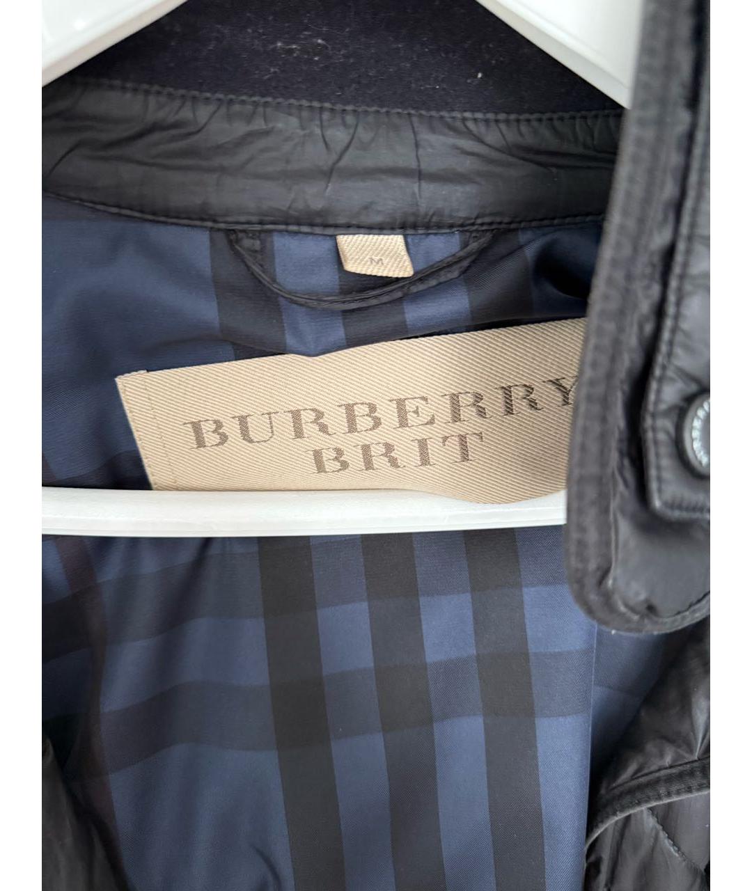 BURBERRY Черная полиэстеровая куртка, фото 3