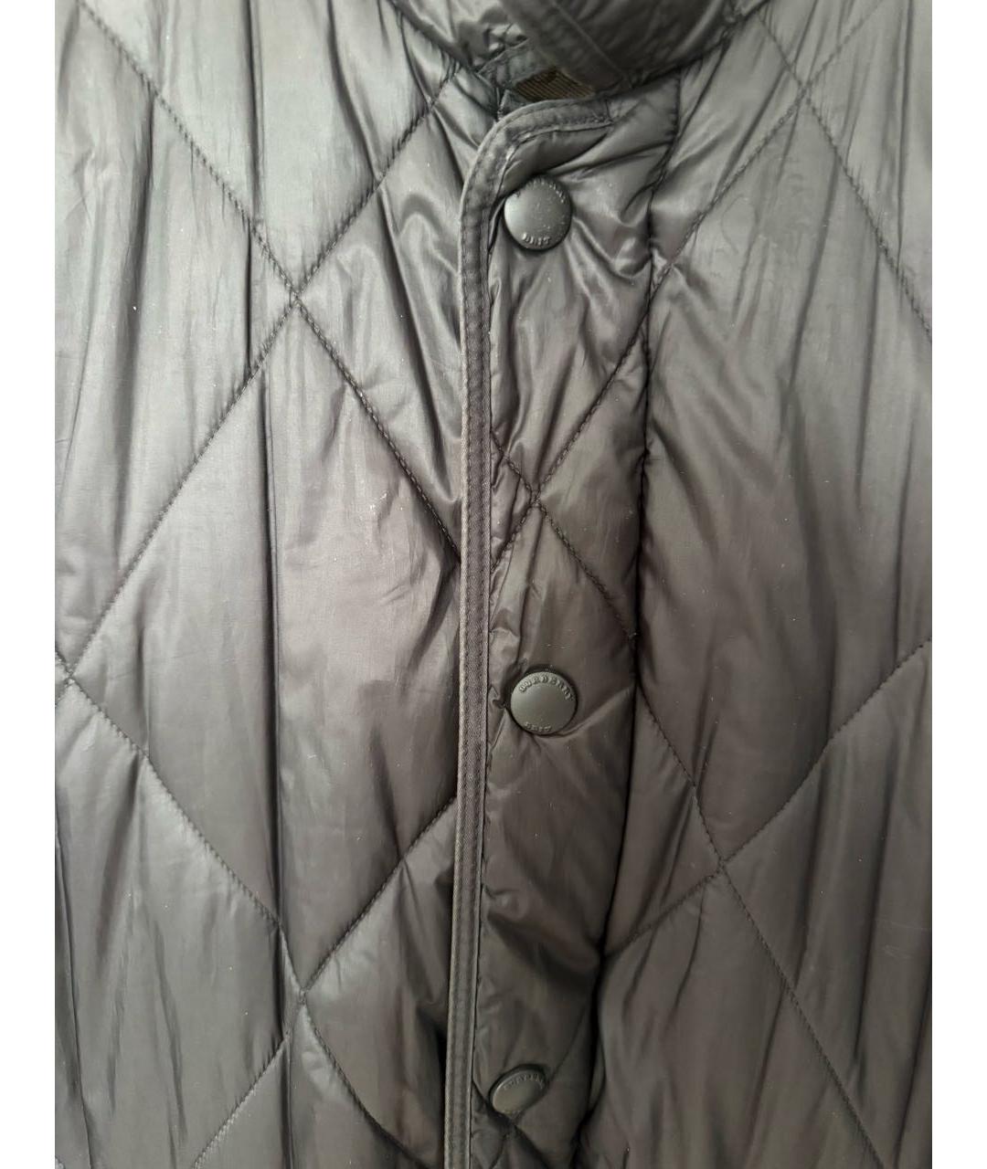 BURBERRY Черная полиэстеровая куртка, фото 4