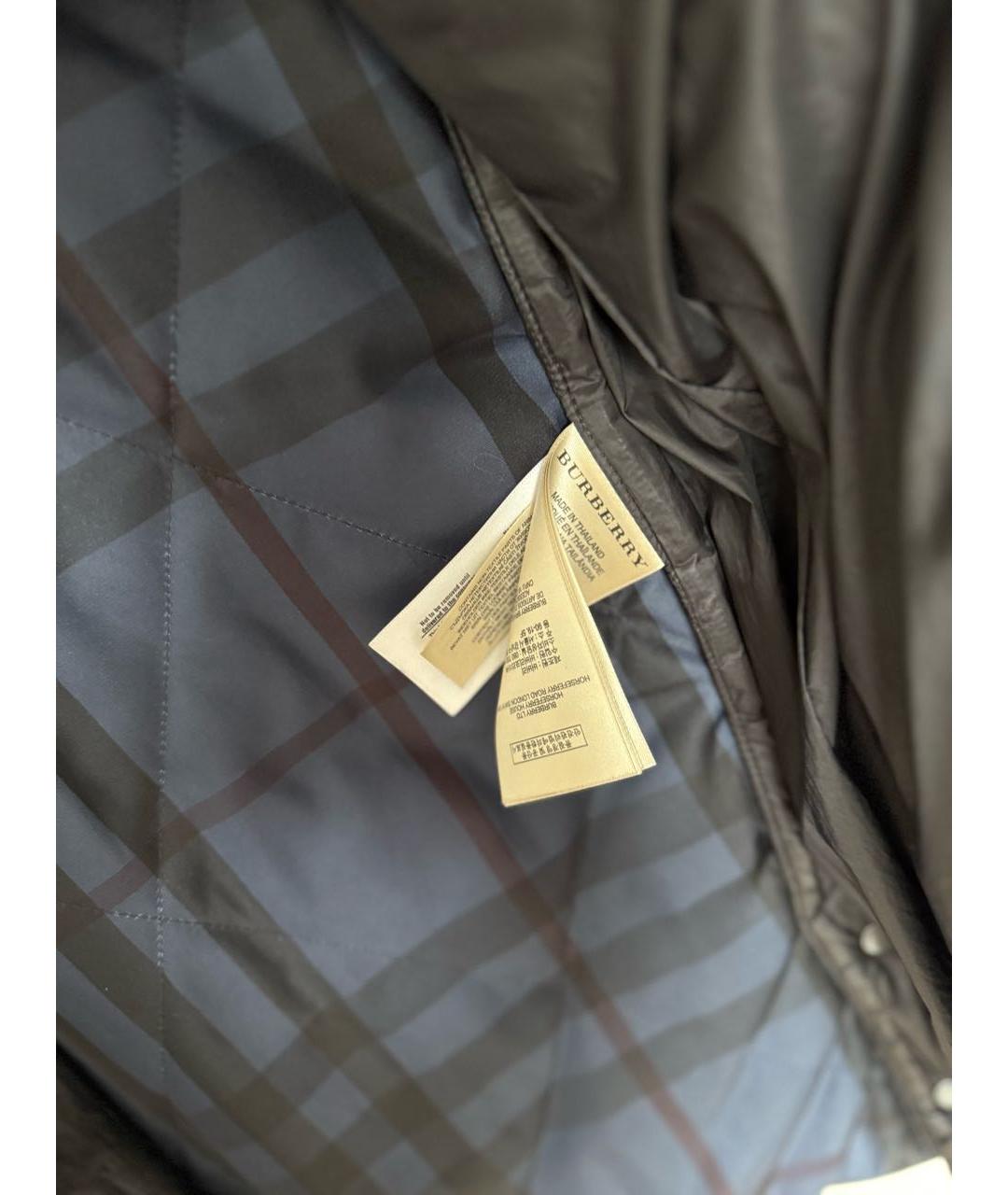 BURBERRY Черная полиэстеровая куртка, фото 7