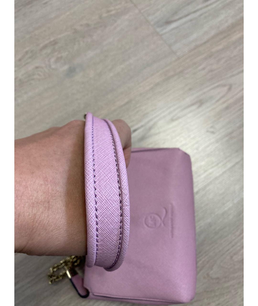 MCQ ALEXANDER MCQUEEN Розовая кожаная сумка через плечо, фото 5