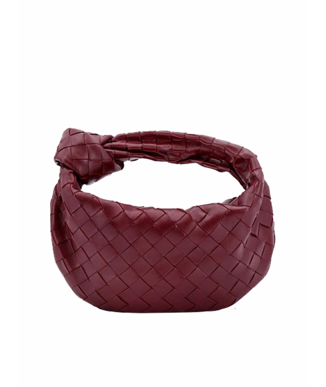 BOTTEGA VENETA Бордовая кожаная сумка с короткими ручками, фото 1