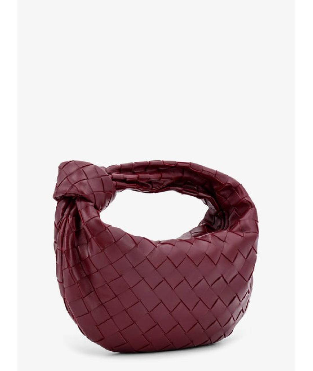 BOTTEGA VENETA Бордовая кожаная сумка с короткими ручками, фото 2