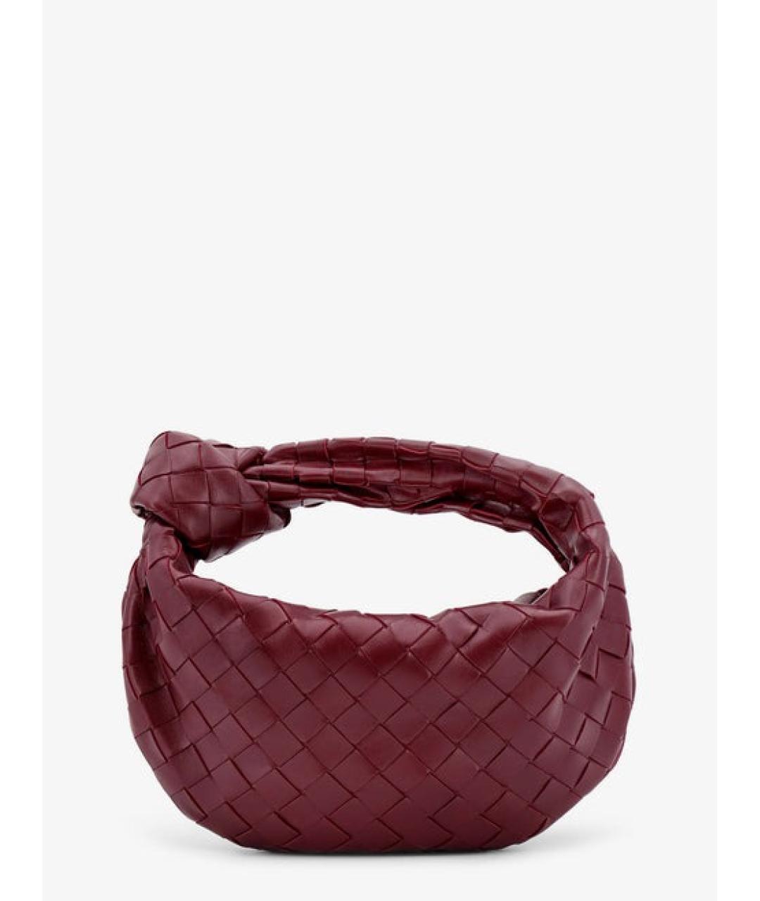 BOTTEGA VENETA Бордовая кожаная сумка с короткими ручками, фото 4