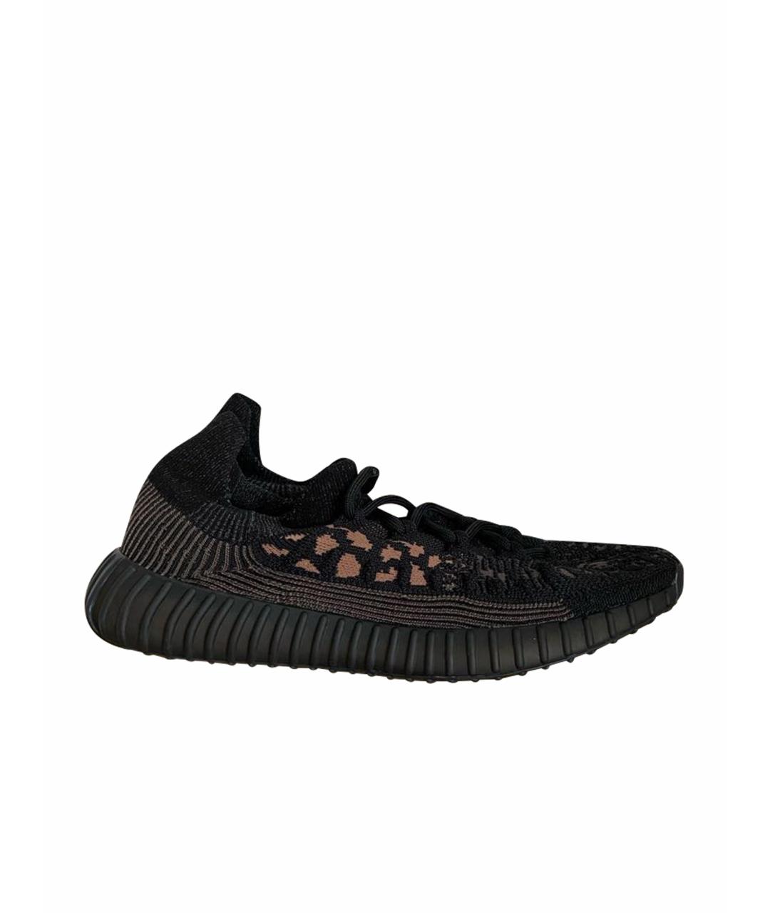 ADIDAS YEEZY Черные текстильные низкие кроссовки / кеды, фото 1