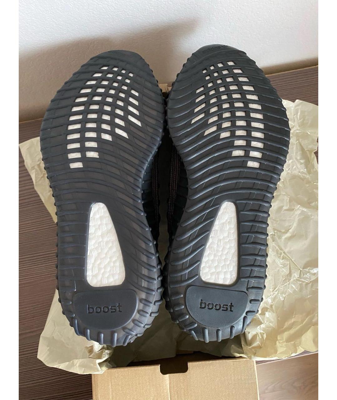 ADIDAS YEEZY Черные текстильные низкие кроссовки / кеды, фото 4