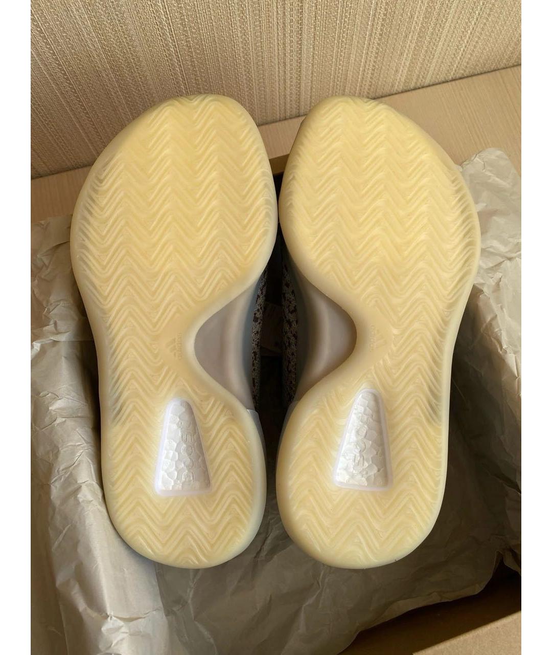 ADIDAS YEEZY Серые текстильные высокие кроссовки / кеды, фото 4