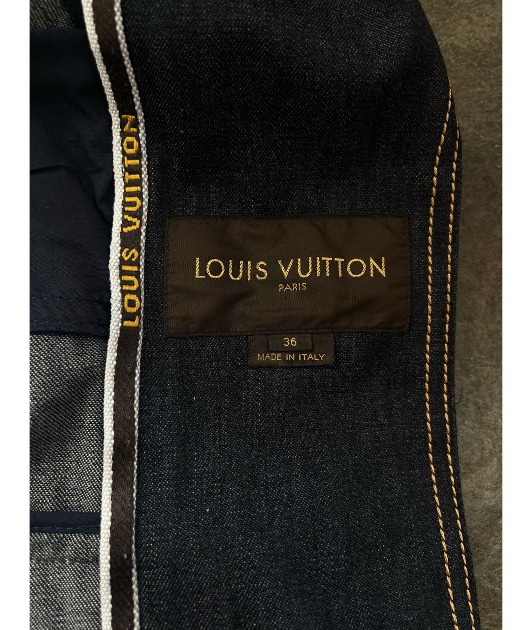 LOUIS VUITTON Темно-синий хлопковый жакет/пиджак, фото 4