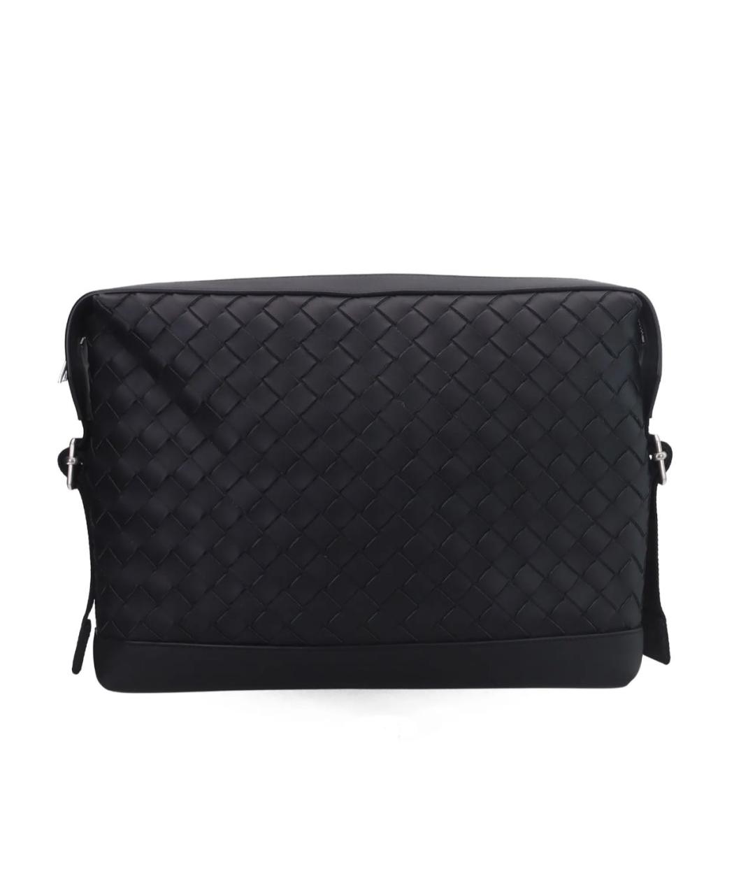 BOTTEGA VENETA Черная кожаная сумка на плечо, фото 1