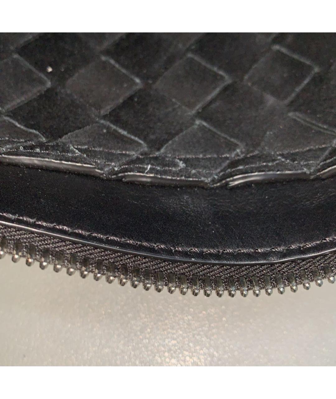BOTTEGA VENETA Черная кожаная сумка на плечо, фото 6