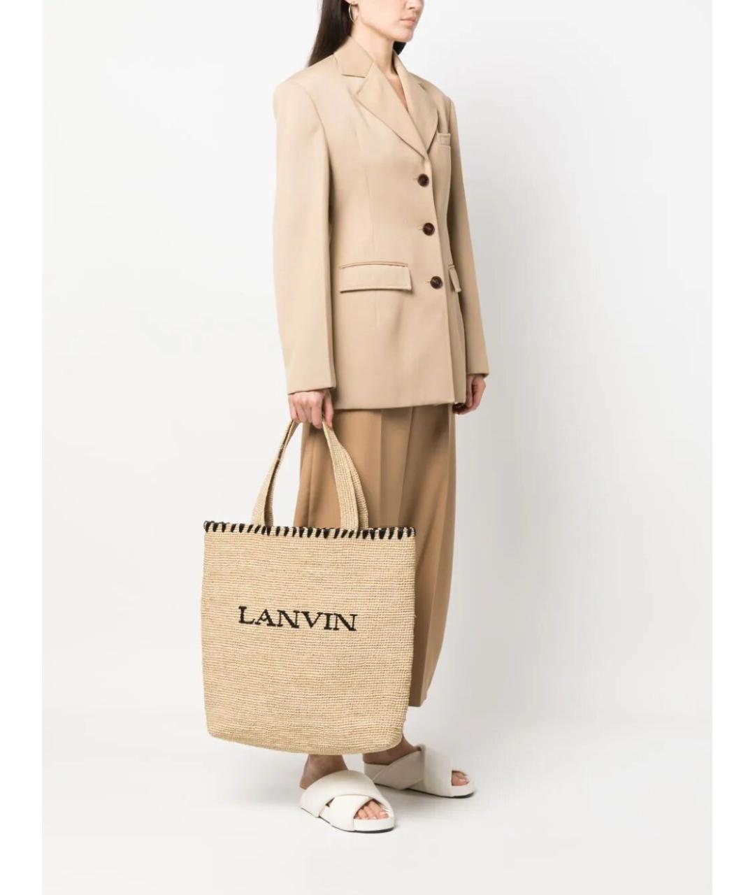 LANVIN Бежевая сумка тоут, фото 2