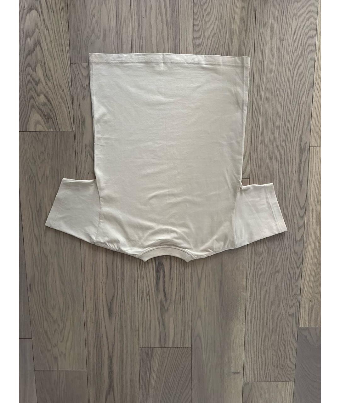 JACQUEMUS Бежевая хлопковая футболка, фото 4
