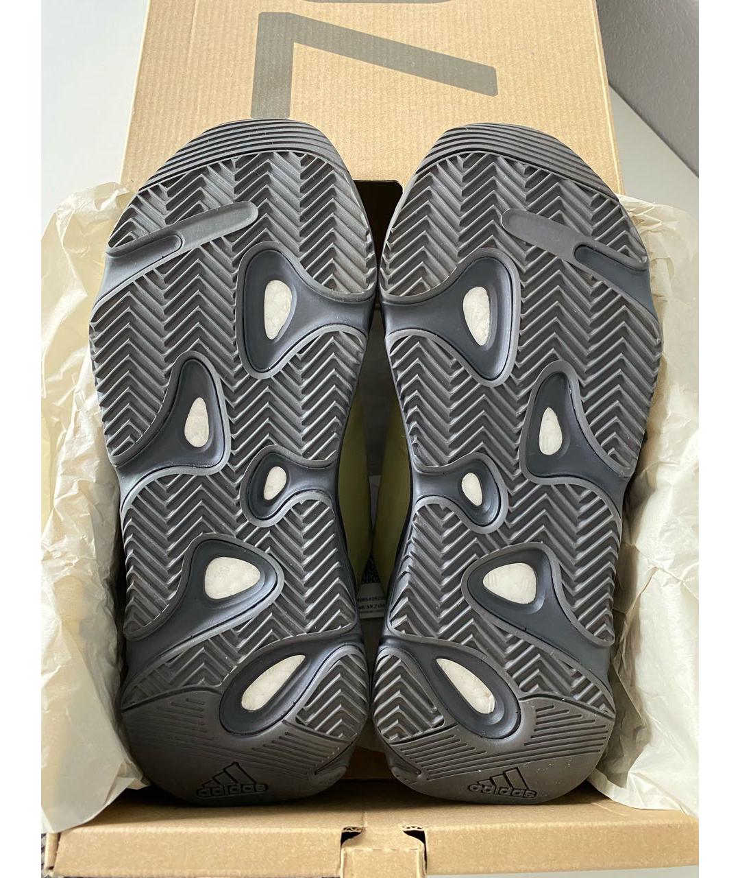 ADIDAS YEEZY Зеленые текстильные низкие кроссовки / кеды, фото 4