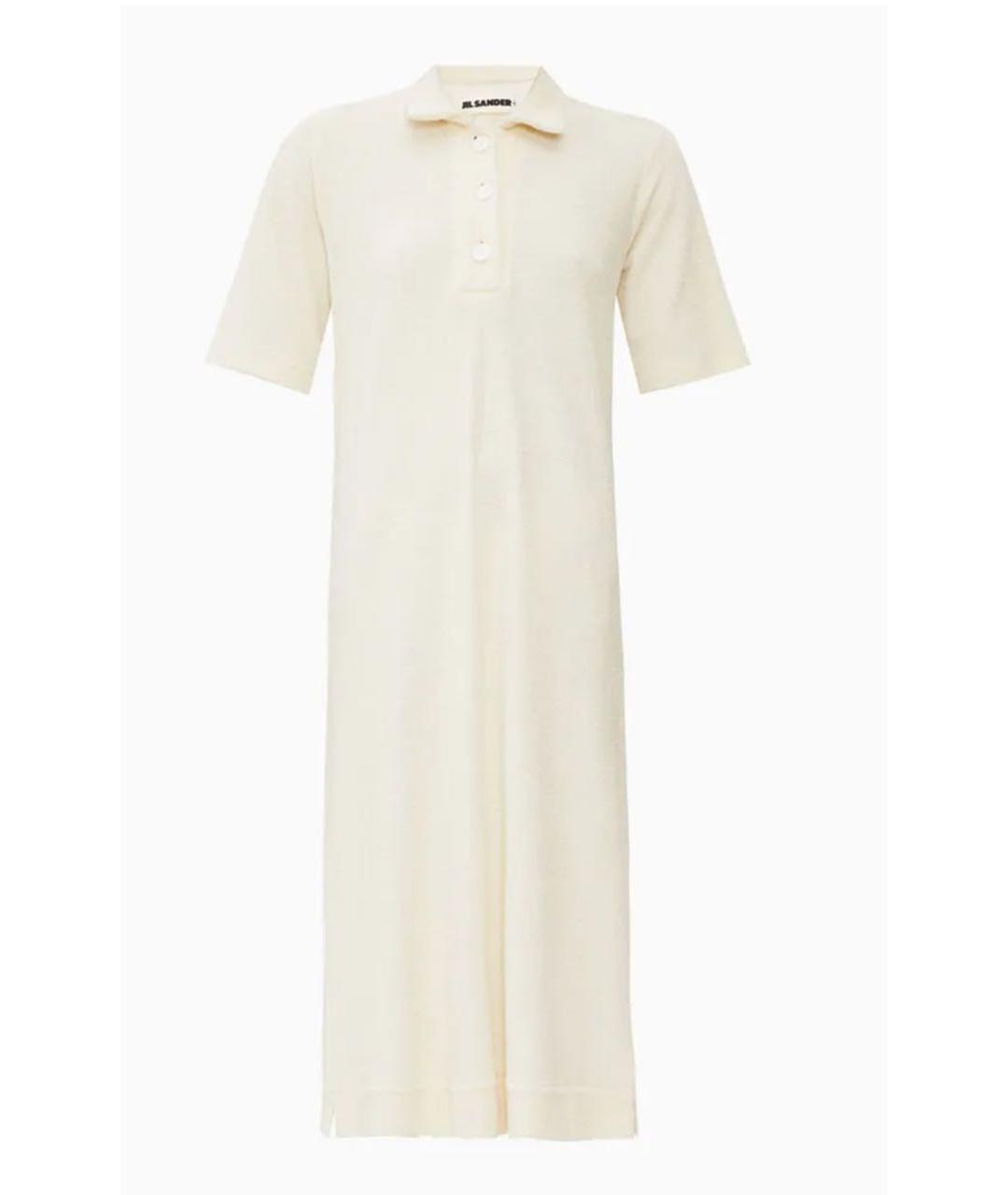 JIL SANDER Бежевое повседневное платье, фото 7