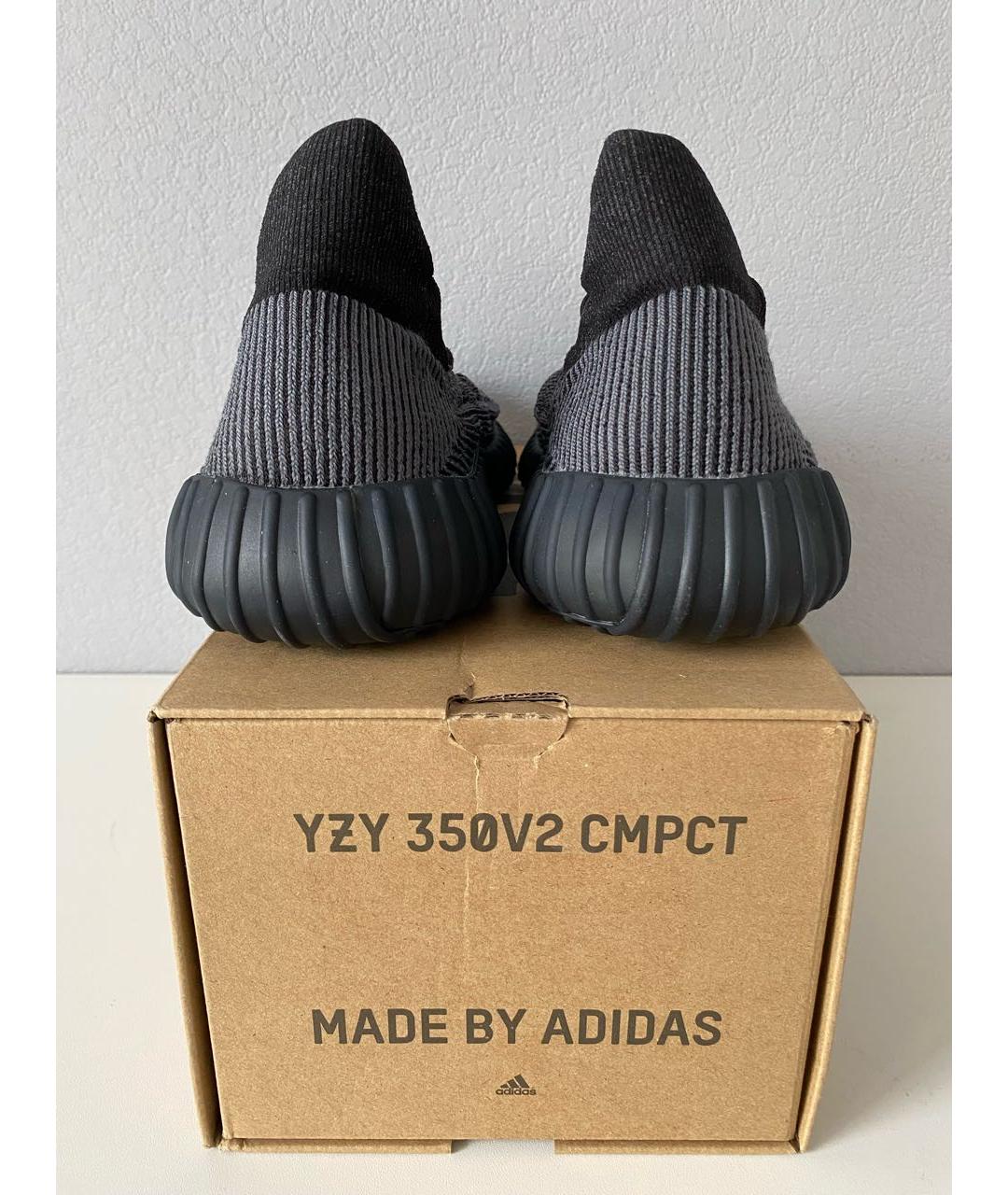 ADIDAS YEEZY Черные текстильные низкие кроссовки / кеды, фото 5